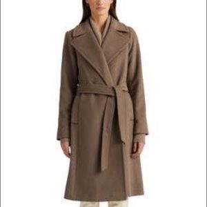 Ralph Lauren Wool Blend Wrap Coat